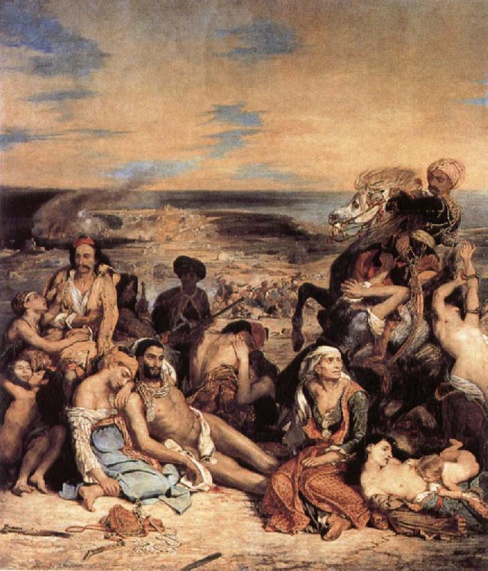 Eugene Delacroix The Massacre on Chios Norge oil painting art